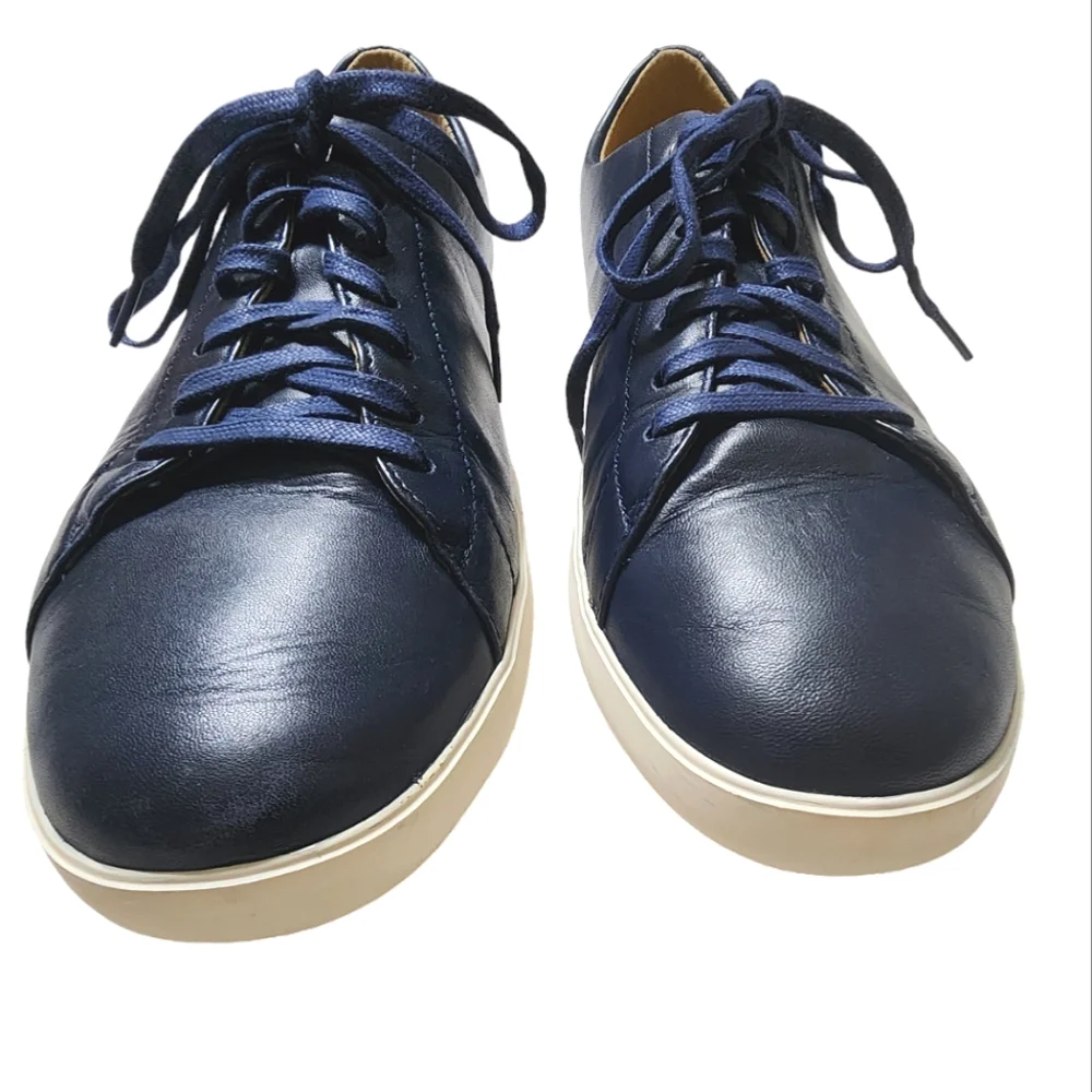 Cole Haan Grande Zero Leather Lace Up Sneaker Sz 11.5 navy